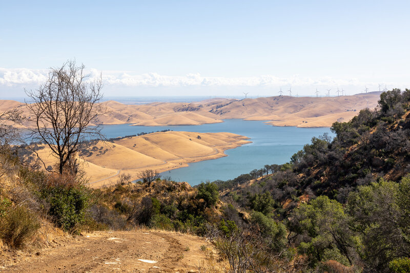 Los Vaqueros Reservoir from Miwok Trail.