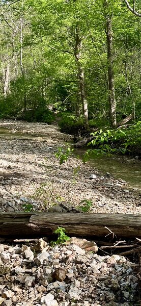 Many creek crossings.