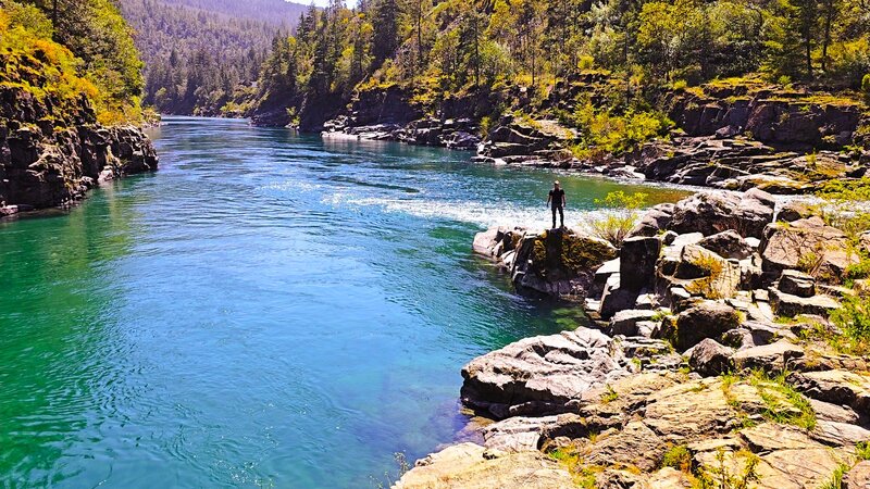 The Forks. Junction of The Smith River and West Fork of Smith River.
