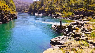 The Forks. Junction of The Smith River and West Fork of Smith River.