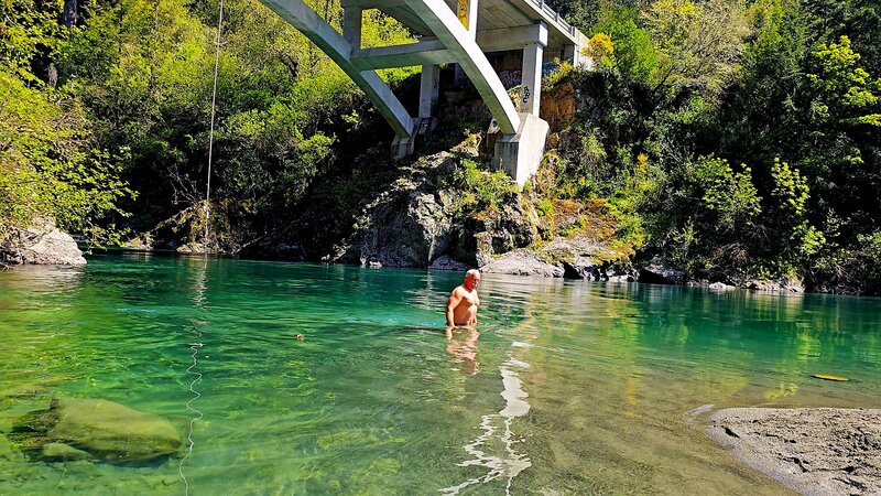 The swim hole at The Forks, West Fork of The Smith River.