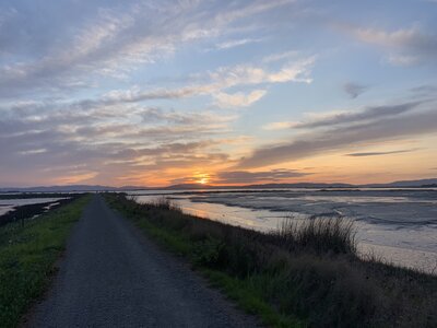 Sunset over the Napa River.