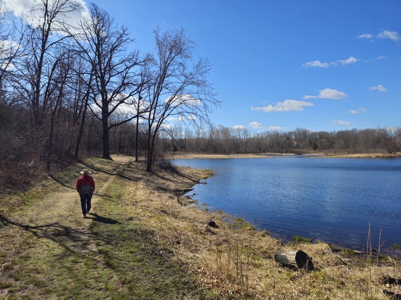 Going clockwise around Wheaton Pond.