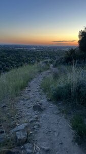 Trail at sunset.