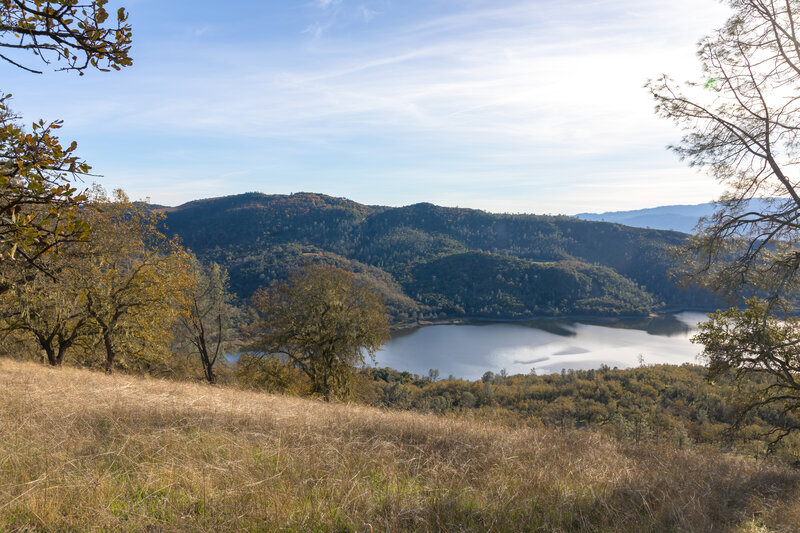 The eastern side of Lake Hennessey from Conn Peak.