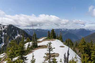 Snow below Cub Peak