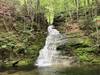 A waterfall along the Bickford Slides Trail.