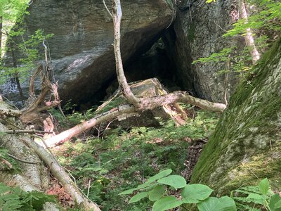 A cave, off Haystack Notch Trail.