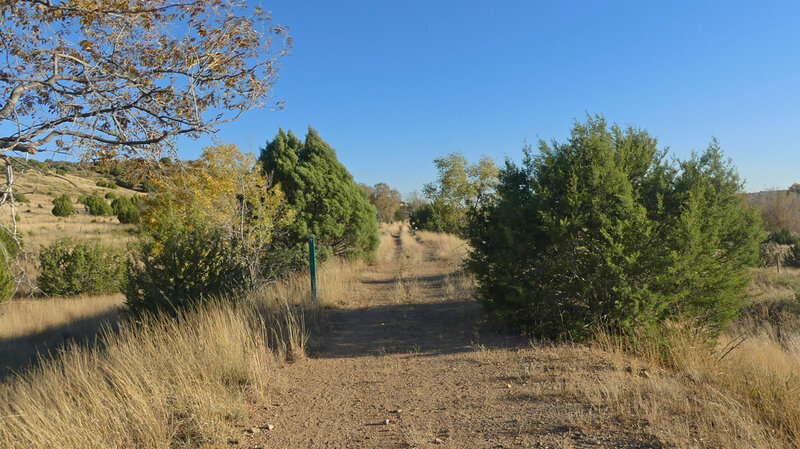 Old railroad grade along San Vicente Creek.
