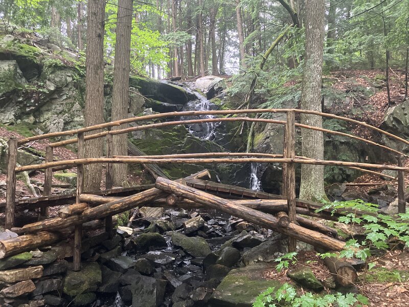 The bridge at Little Dog Falls.