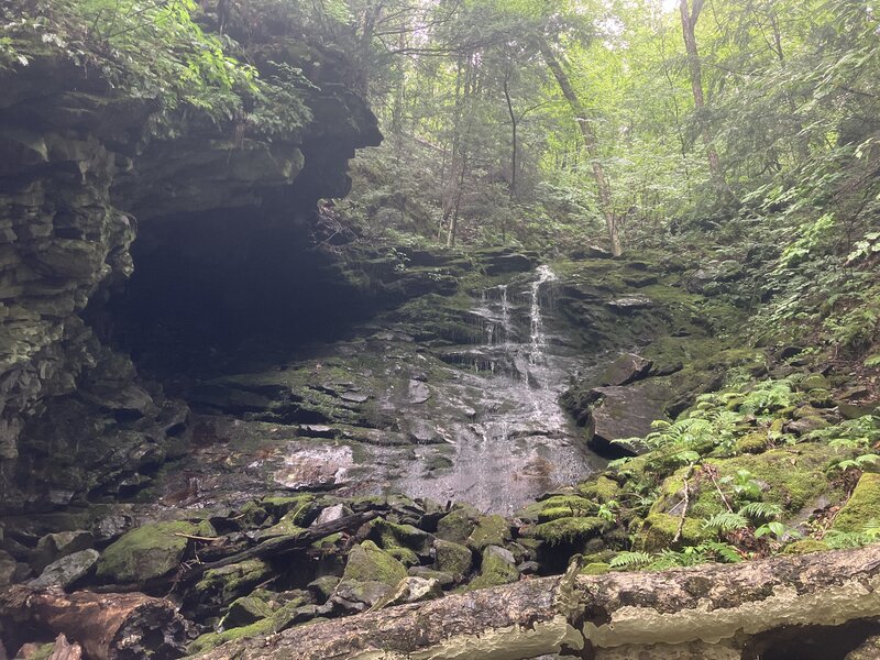 Big Dog Falls trickling over the rocks.