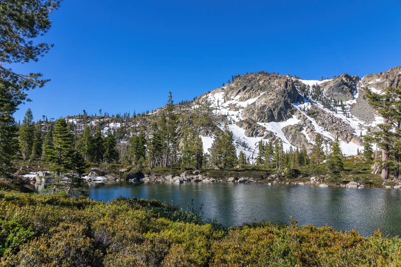 A small unnamed lake in the Lakes Basin.