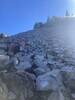 This is where we turned off the trail, climbing up the boulder pile.