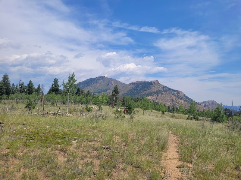 Start of the trail with Thunder Butte in the background.