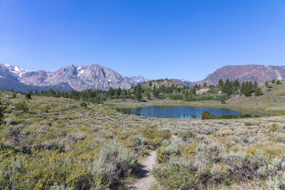 A small lake along the Reversed Peak Loop