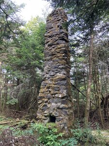 Old chimney near the summit of Ludlow Mountain.