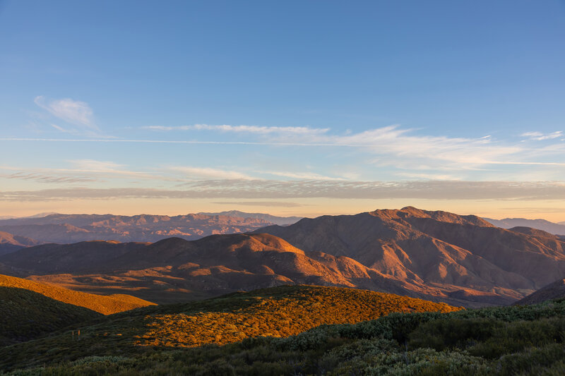 Sunrise over Anza-Borrego Desert State Park