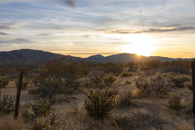 Sunrise over Anza-Borrego Desert State Park.