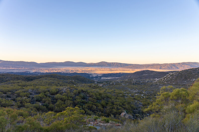 Sunrise over Warner Valley.