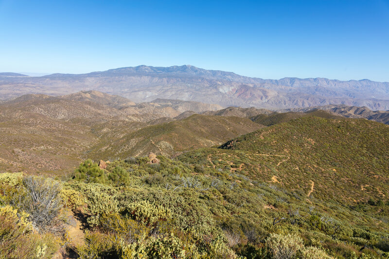 View east from Combs Peak towards Santa Rosa Mountains.
