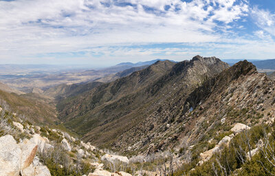 Apache Peak and Antsell Rock alongside Murray Canyon.