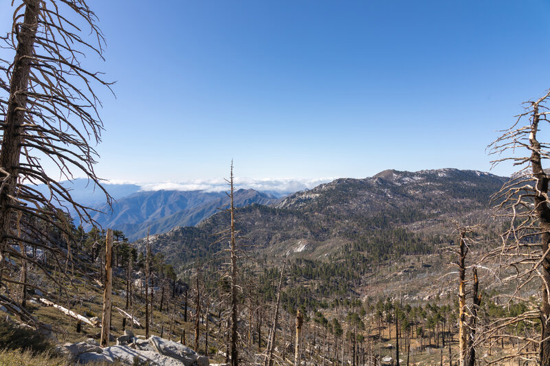 The clouds are slowing moving over the San Jacinto Mountains.