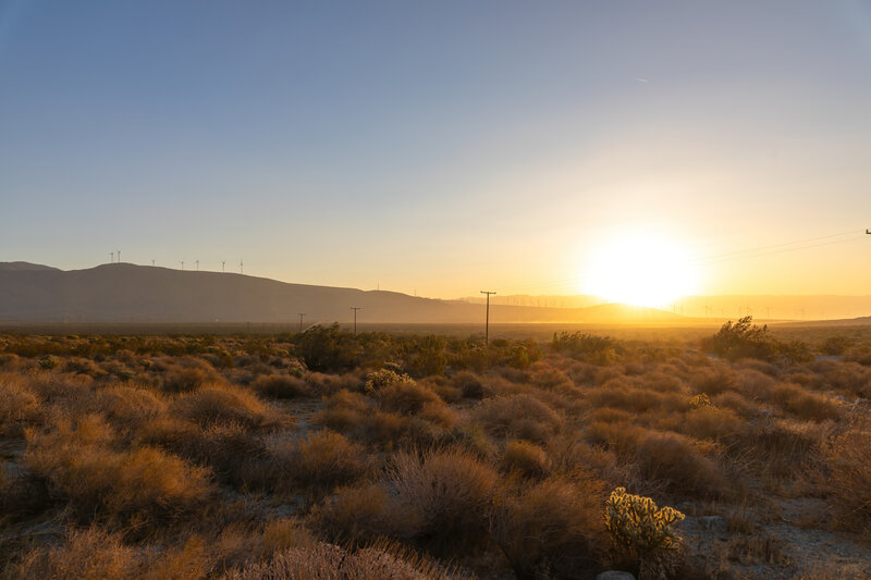 Sunrise over Coachella Valley.