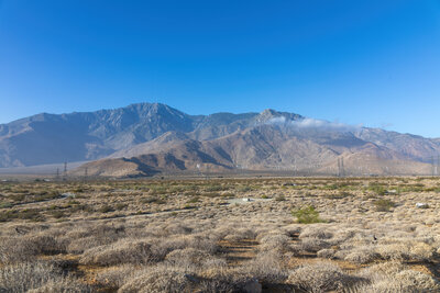 View across San Gorgonio Pass with San Jacinto dominating the scene.