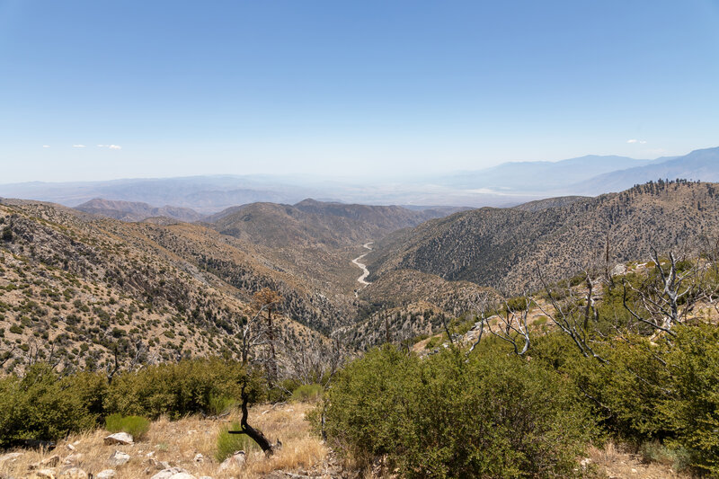 North Fork Mission Creek and Coachella Valley in the distance.