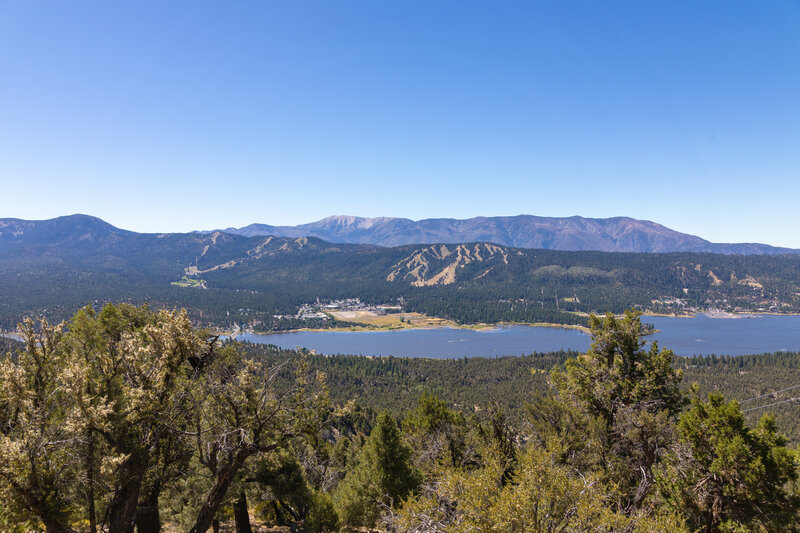 Big Bear Lake, San Gorgonio Mountain in the distance.