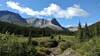 Cathedral Peak (center), seen from the northeast side of Eagles Nest Pass.