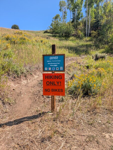 Lower trail sign.