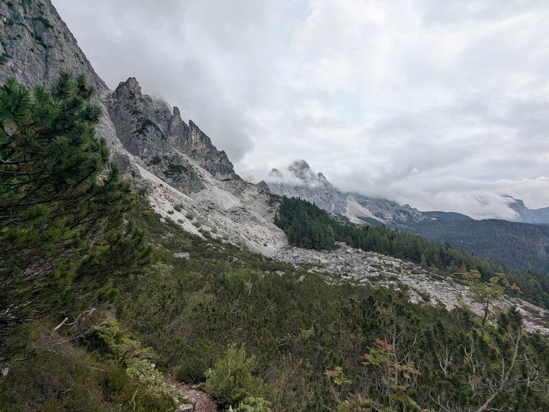 View of the mountains from the trail.
