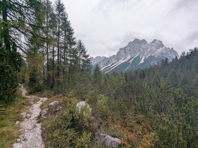 View of mountain from the trail.