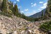 The rocky ascent along Andrews Creek.