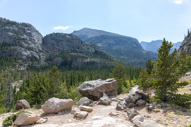 Thatchtop from the descent on Glacier Gorge Trail.