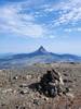 Mt. Washington as seen from the summit of Belknap Crater (perhaps the cairn is dreaming of growing up to be like Washington).