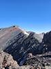 View of the summit from the false summit along the ridge.