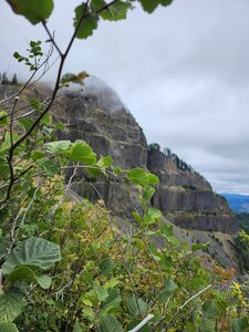 Peek of the south face on the way up.
