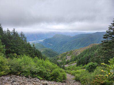 View from the top of the boulder field.