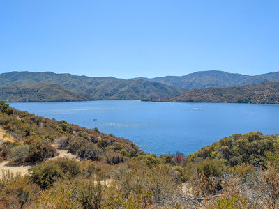 The first view of Silverwood Lake from the north.