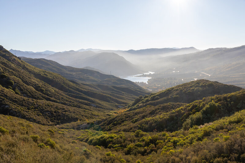 Silverwood Lake from Cleghorn Ridge.