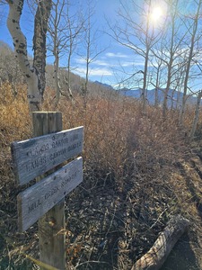 Viewpoint along the trail at 2 miles to Mill Creek Road and Miles to Lambs Canyon Road.