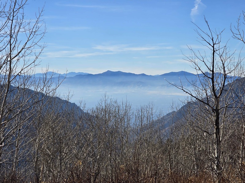 Viewpoint @ 2 miles to Mill Creek Road and Miles to Lambs Canyon Road.