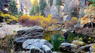 West Clear Creek.  At the base of Point Trail.