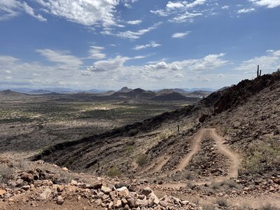 One of multiple switchbacks along the trail.