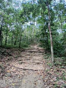 Heading into a steep section.