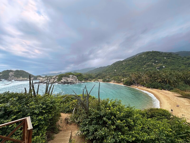 Looking back at the beach.