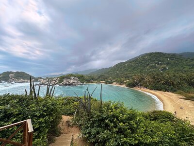 Looking back at the beach.