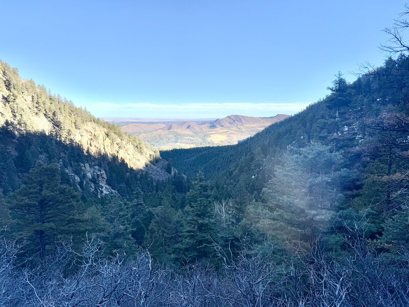 The view from about half way up the trail.